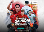 Link Nonton Streaming Timnas Indonesia vs China di VISION+